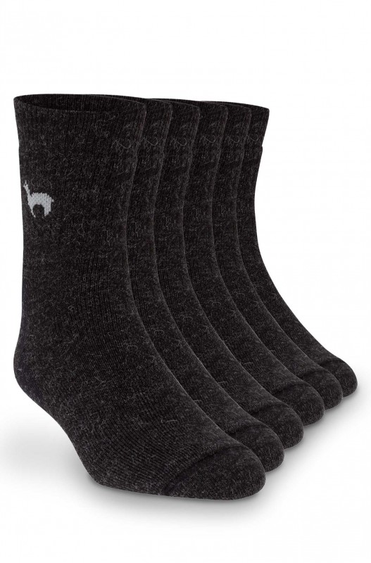 Chaussettes en alpaga TREKKING,mélange d'alpaga et de laine - Anthracite