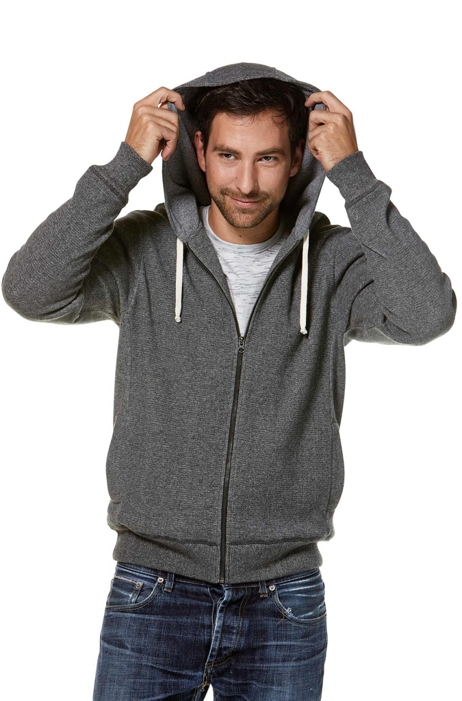 HOODY à capuche en coton Pima et alpaga royal