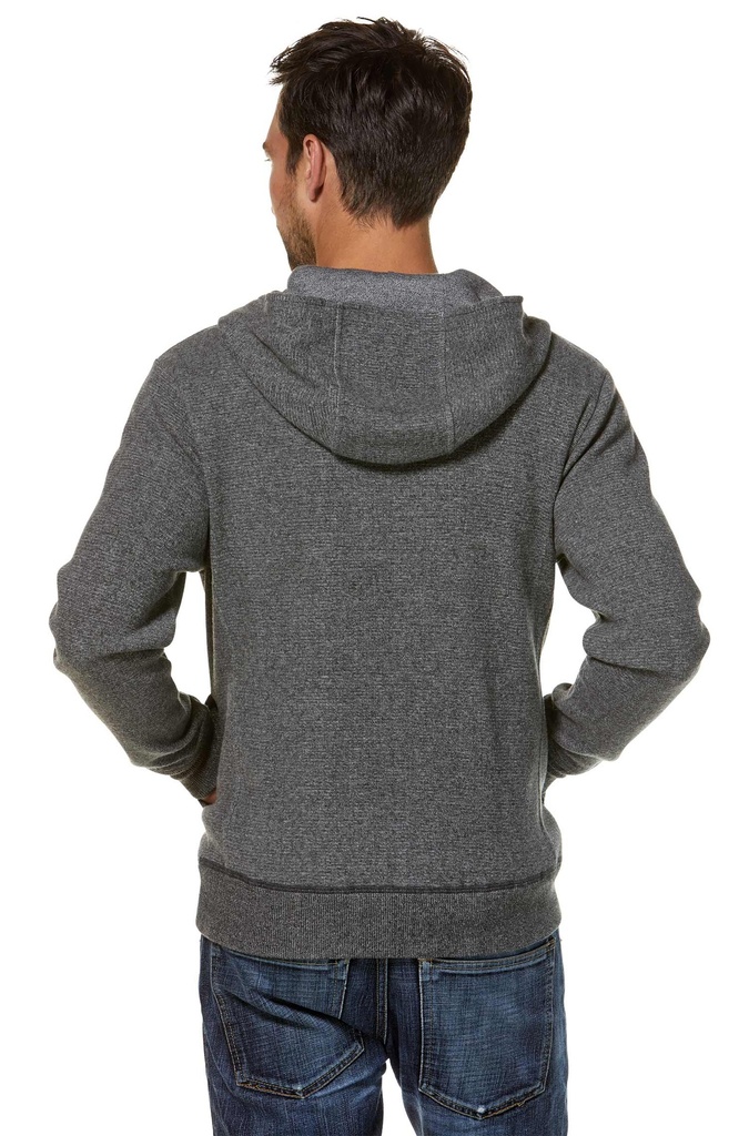 HOODY à capuche en coton Pima et alpaga royal