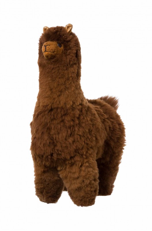 PELUCHE Alpaga ANIMAL DOUILLET Brun (50 cm) en fourrure d'alpaga - APU KUNTUR