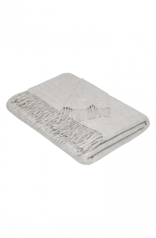 Couverture de jour en alpaga UNI 100% bébé alpaga- gris argenté - APU KUNTUR