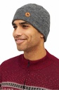 Bonnet d'alpaga BARK en 100% bébé alpaga - gris-noir-chiné - APU KUNTUR