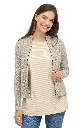 Cardigan ALAYA met ritssluiting in een mix van babyalpaca en katoen - beige
