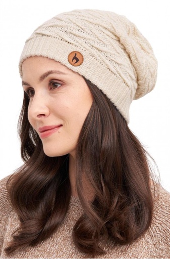 Béret basque alpaga BIESEN en 100% bébé alpaga - Blanc - (taille unique) - APU KUNTUR
