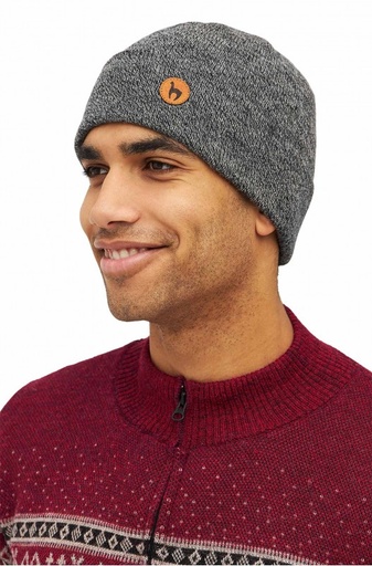 Muts BARK van 100% Babyalpaca – APU KUNTUR –  grijs/zwart gemêleerd