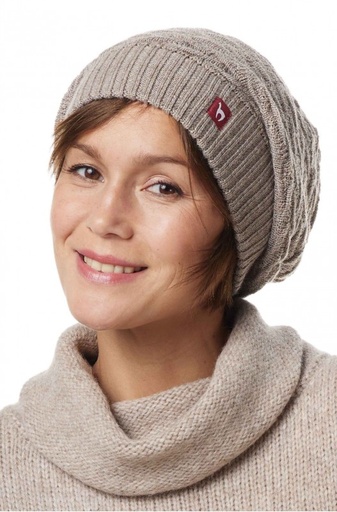 Baskische baret in alpacawol BIESEN in 100% baby alpaca - sable- (één maat)  - APU KUNTUR