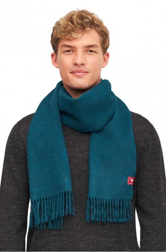 Sjaal in alpacawol UNI in 100% baby alpaca (30*180 cm) - Vert Paon - APU KUNTUR