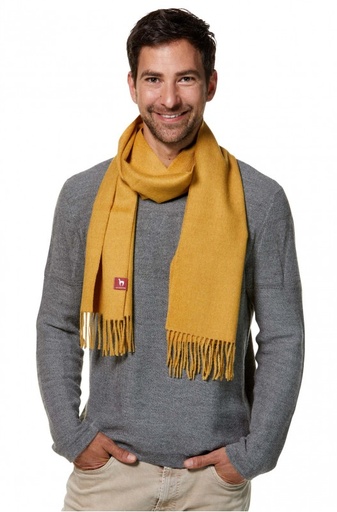 SJAAL in alpacawol UNI 100% baby alpaca (30*180 cm) - Mosterdkleurig - APU KUNTUR