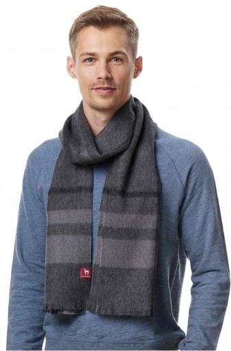 SJAAL van alpacawol PADRINO in 100% baby alpaca- Anthraciet - APU KUNTUR