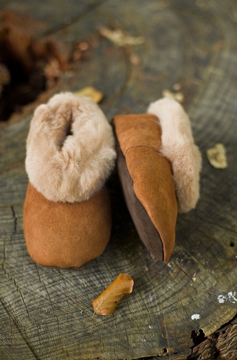 100% schapenwol en alpaca bont pantoffels - kinderen- APU KUNTUR