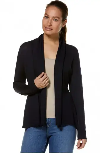 Cardigan en alpaga PENELOPE en 100% bébé alpaga- Noir